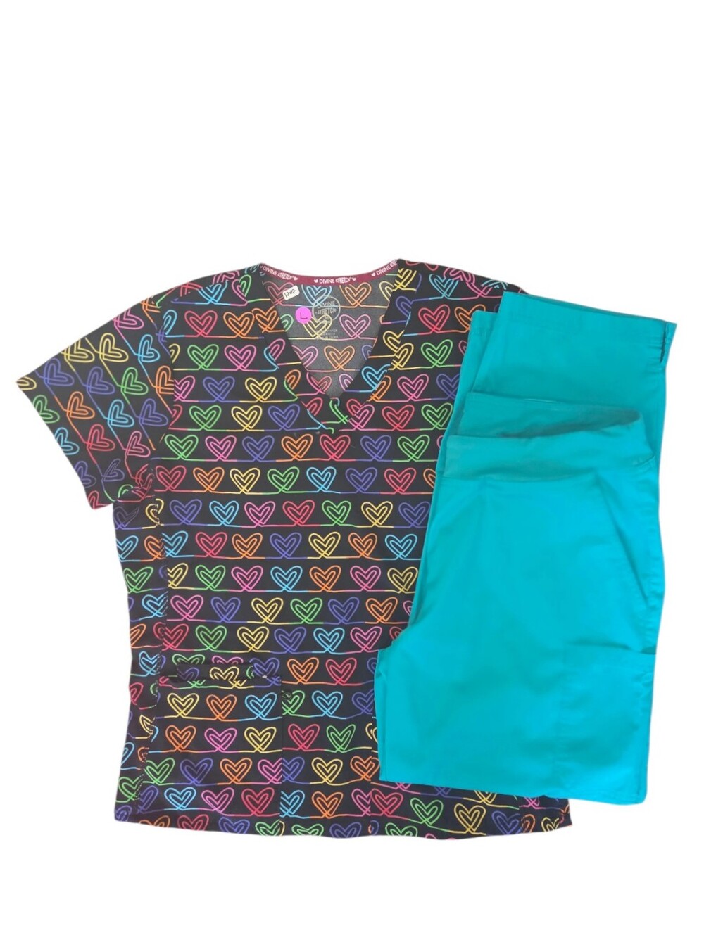Hearts Scrub Set